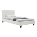 Κρεβάτι Nevil 100x200 PU χρώμα λευκό ματ - Image 2