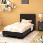 Κρεβάτι Nevil 100x200 PU χρώμα μαύρο ματ - Image 2