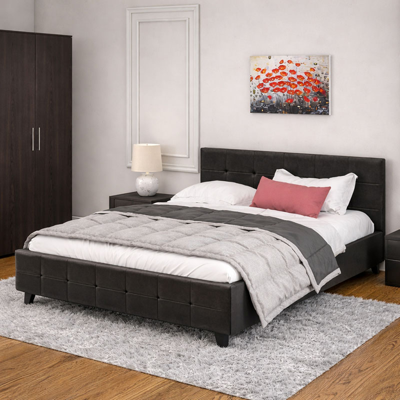 product_pako_006-000017 Κρεβάτι Roi 160x200 PU μαύρο ματ + αποθηκευτικό χώρο - Image 1