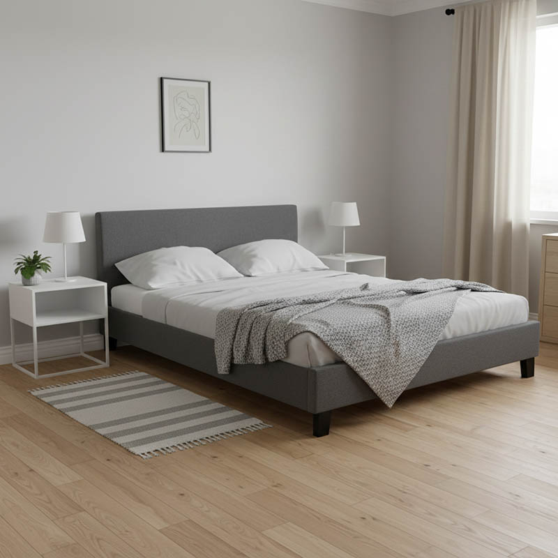 product_pako_006-000020 Κρεβάτι Nevil 150x200 με ύφασμα χρώμα ανθρακί - Image 1