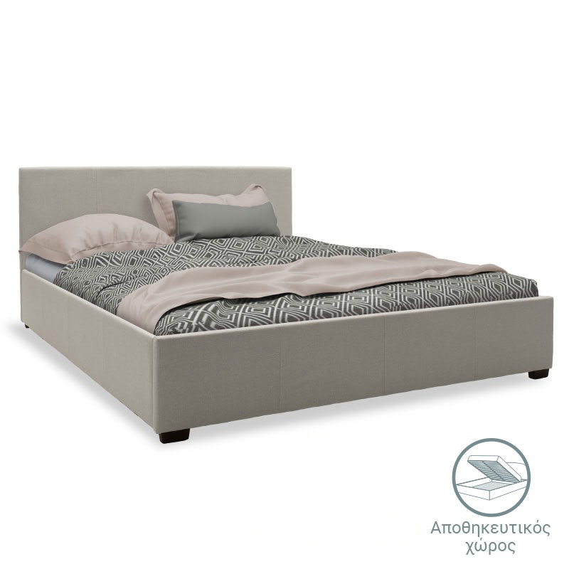 product_pako_006-000030 Κρεβάτι Norse ύφασμα γκρι με αποθηκευτικό χώρο 160x200εκ - Image 1