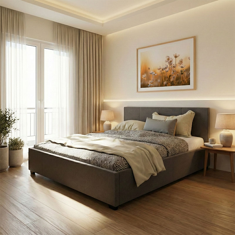 product_pako_006-000043 Κρεβάτι Norse ύφασμα ανθρακί με αποθηκευτικό χώρο 160x200εκ - Image 1