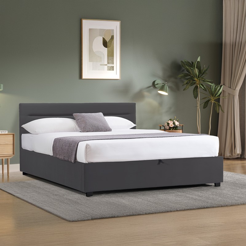 product_pako_006-000060 Κρεβάτι Molito ανθρακί βελούδο με αποθηκευτικό χώρο150x200εκ - Image 1