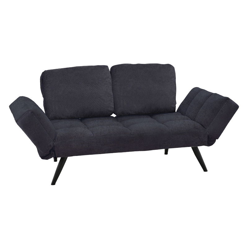 product_pako_024-000035 Καναπές - κρεβάτι 3θέσιος Jackie ύφασμα ανθρακί-μέταλλο μαύρο 190x78x75εκ - Image 1