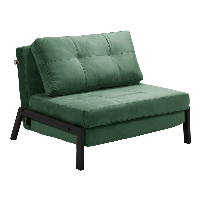 product_pako_024-000044 Πολυθρόνα-κρεβάτι Fancy βελούδο σε κυπαρισσί απόχρωση κα πόδι μαύρο μέταλλο 95x98x70εκ - Image 1