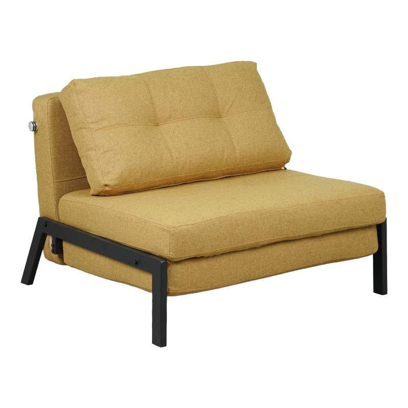 product_pako_024-000051 Πολυθρόνα-κρεβάτι Fancy ύφασμα σε κίτρινη απόχρωση με μαύρο πόδι 95x98x70εκ - Image 1