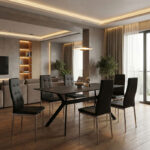 Τραπέζι Olivet sintered stone μαύρο μαρμάρου-μαύρο 180x90x75εκ - Image 2