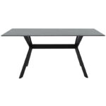 Τραπέζι Olivet sintered stone μαύρο μαρμάρου-μαύρο 180x90x75εκ - Image 3