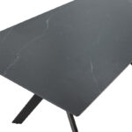Τραπέζι Olivet sintered stone μαύρο μαρμάρου-μαύρο 180x90x75εκ - Image 4