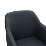 Πολυθρόνα Safira PU ύφασμα μαύρο-φυσικό 57x58x84εκ (Σετ 2 τεμαχίων) - Image 5