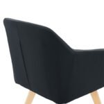Πολυθρόνα Safira PU ύφασμα μαύρο-φυσικό 57x58x84εκ (Σετ 2 τεμαχίων) - Image 7