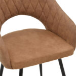 Πολυθρόνα Macie καφέ antique PU-μαύρο 58x50x85εκ - Image 6