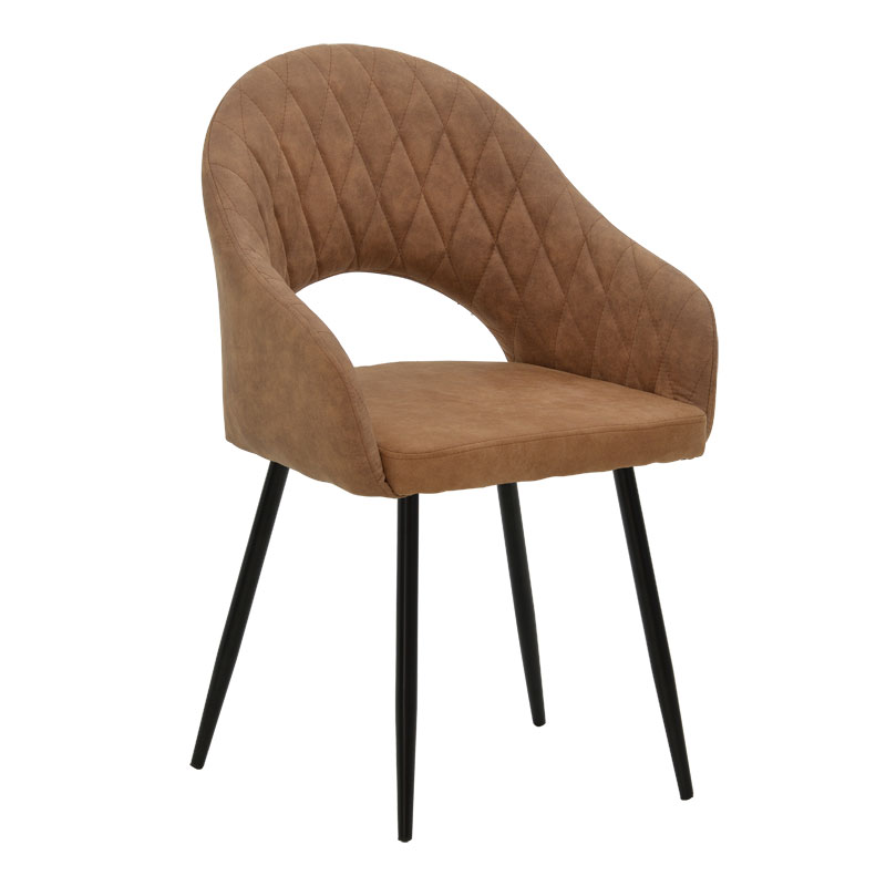 product_pako_029-000151 Πολυθρόνα Macie καφέ antique PU-μαύρο 58x50x85εκ - Image 1