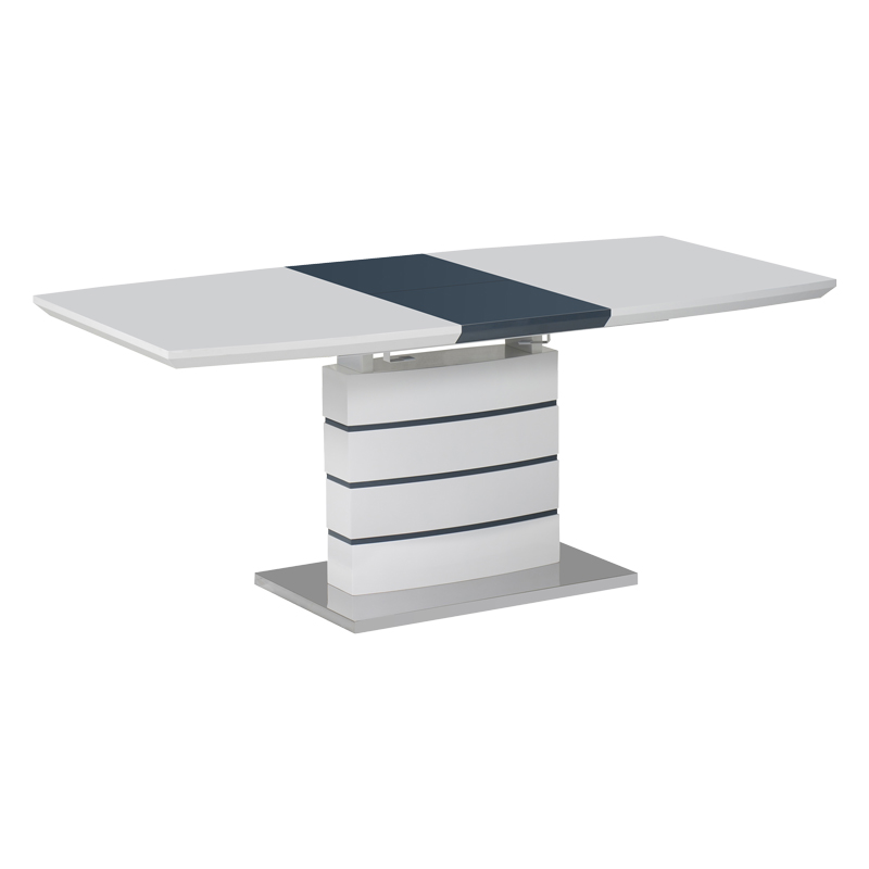 product_pako_029-000264 Τραπέζι επεκτεινόμενο Darsile Inart λευκό με γκρι-ανθρακί mdf 140-180x90x76εκ - Image 1