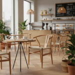 Καρέκλα Wishbone rubberwood-σχοινί σε φυσική απόχρωση 53.5x57x74εκ - Image 2