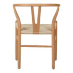 Καρέκλα Wishbone rubberwood-σχοινί σε φυσική απόχρωση 53.5x57x74εκ - Image 6