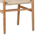 Καρέκλα Wishbone rubberwood-σχοινί σε φυσική απόχρωση 53.5x57x74εκ - Image 8