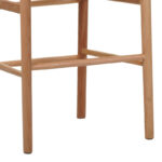 Σκαμπό μπαρ Wishbone μεσαίου ύψους rubberwood-σχοινί σε φυσική απόχρωση 55x49x96εκ - Image 7