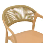 Πολυθρόνα Ankara στοιβαζόμενη pp cappuccino απόχρωση με μπεζ rattan 57x48x80εκ - Image 6