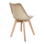 Καρέκλα Gaston PP-PU taupe απόχρωση- φυσικό πόδι 43x51x75εκ - Image 3