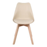 Καρέκλα Gaston PP-PU taupe απόχρωση- φυσικό πόδι 43x51x75εκ - Image 5