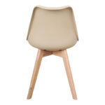 Καρέκλα Gaston PP-PU taupe απόχρωση- φυσικό πόδι 43x51x75εκ - Image 6