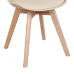 Καρέκλα Gaston PP-PU taupe απόχρωση- φυσικό πόδι 43x51x75εκ - Image 8