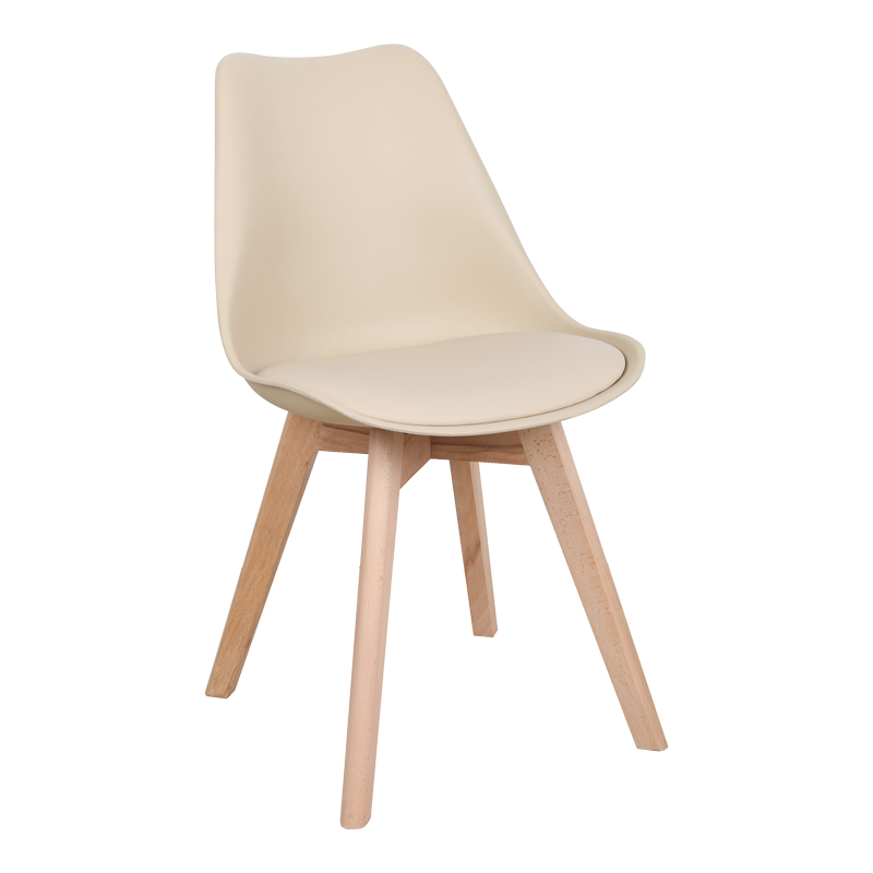 product_pako_029-000340 Καρέκλα Gaston PP-PU taupe απόχρωση- φυσικό πόδι 43x51x75εκ - Image 1