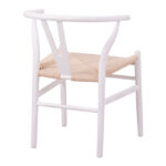 Καρέκλα Wishbone rubberwood-σχοινί σε λευκή απόχρωση 53.5x57x74εκ - Image 3