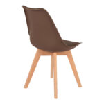 Καρέκλα Gaston PP-PU καφέ απόχρωση- φυσικό πόδι 43x51x75εκ - Image 3