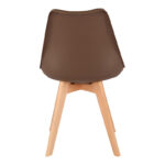 Καρέκλα Gaston PP-PU καφέ απόχρωση- φυσικό πόδι 43x51x75εκ - Image 6