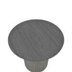 Βοηθητικό τραπέζι Dovel mdf-μέταλλο σε μαύρη απόχρωση Φ50x50εκ - Image 4