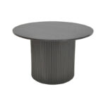 Τραπέζι σαλονιού Dovel mdf-μεταλλο σε μαύρη απόχρωση Φ70x45εκ - Image 2