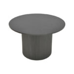 Τραπέζι σαλονιού Dovel mdf-μεταλλο σε μαύρη απόχρωση Φ70x45εκ - Image 3