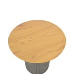 Βοηθητικό τραπέζι Dovel mdf σε sonoma -μαύρο μέταλλο Φ50x50εκ - Image 4