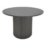 Τραπέζι Karulo mdf σε μαύρη απόχρωση Φ120x76εκ - Image 2