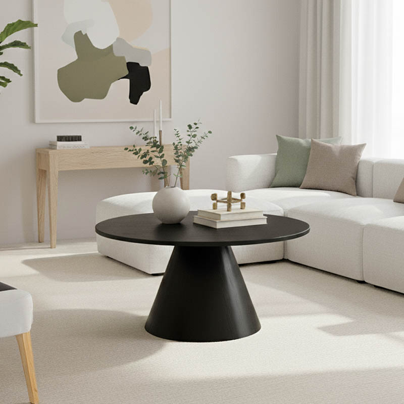 product_pako_029-000359 Τραπέζι σαλονιού Donda mdf-μέταλλο σε μαύρη απόχρωση Φ80x40εκ - Image 1
