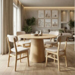 Tραπέζι Donda mdf sonoma Φ100x76εκ - Image 2
