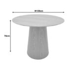 Tραπέζι Donda mdf καρυδί Φ100x76εκ - Image 5