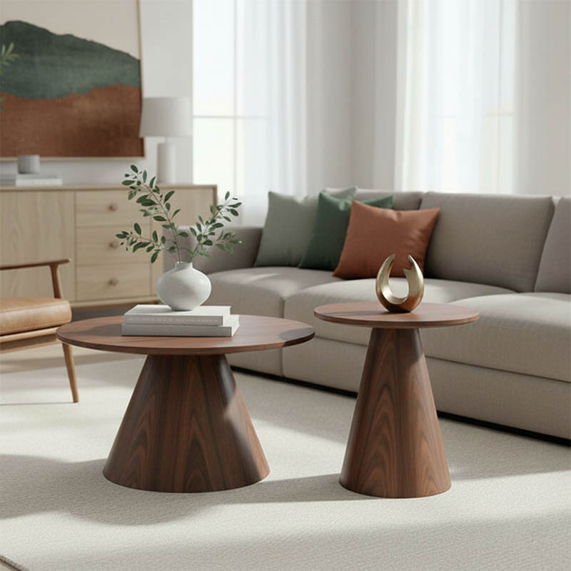 product_pako_029-000421 Tραπέζια σαλονιού Donda mdf-μέταλλο σετ 2τεμ. καρυδί - Image 1