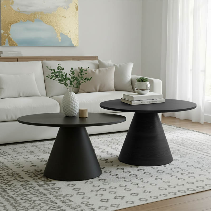 product_pako_029-000422 Tραπέζια σαλονιού Donda mdf μέταλλο σετ 2τεμ. μαύρο - Image 1