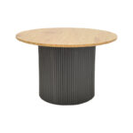 Tραπέζια σαλονιού Dovel mdf σετ 2τεμ. sonoma-μαύρο μεταλλο - Image 2