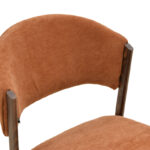 Καρέκλα Dolez terracotta ύφασμα-πόδι καρυδί μέταλλο 49x58.5x82εκ (Σετ 4 τεμαχίων) - Image 6