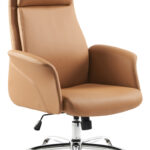Καρέκλα γραφείου διευθυντή Derjio καφέ pu 68x66x115εκ - Image 3