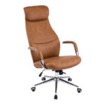 Καρέκλα γραφείου διευθυντή Ferka καφέ pu 64x71x120-128εκ - Image 3