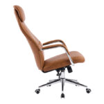 Καρέκλα γραφείου διευθυντή Ferka καφέ pu 64x71x120-128εκ - Image 4