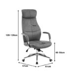 Καρέκλα γραφείου διευθυντή Ferka καφέ pu 64x71x120-128εκ - Image 8
