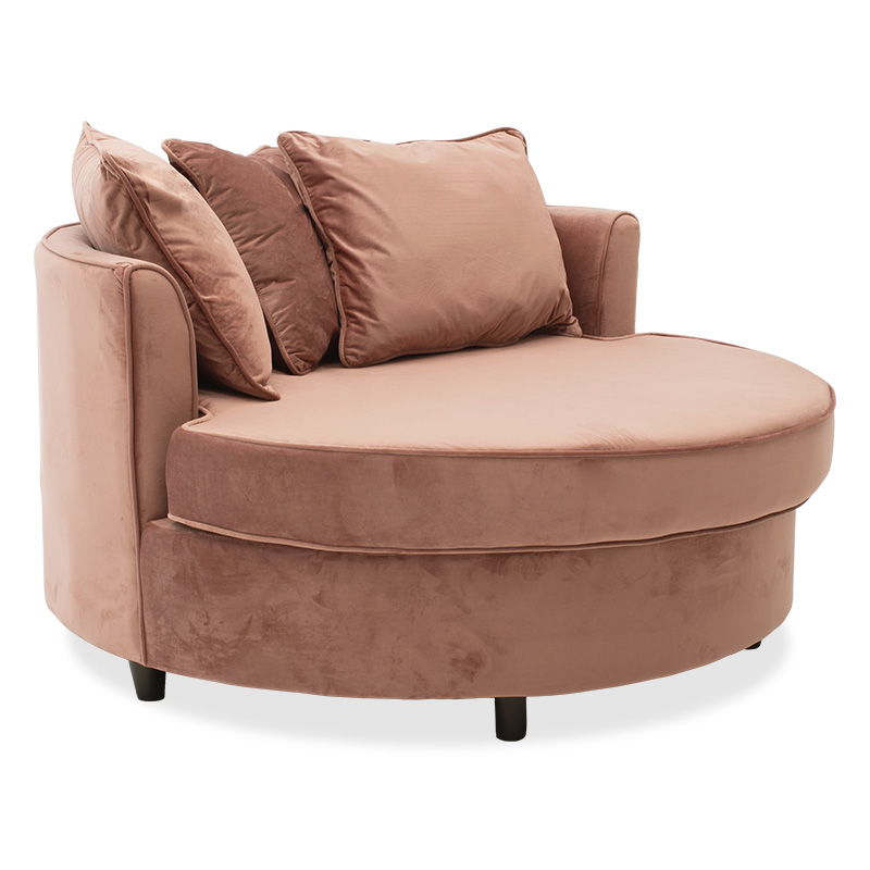 product_pako_035-000040 Πολυθρόνα-καναπές Ophelia βελούδο σάπιο μήλο 123x120x85εκ - Image 1