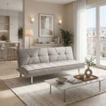 Καναπές-κρεβάτι Travis 3θέσιος ύφασμα γκρι 175x83x74εκ