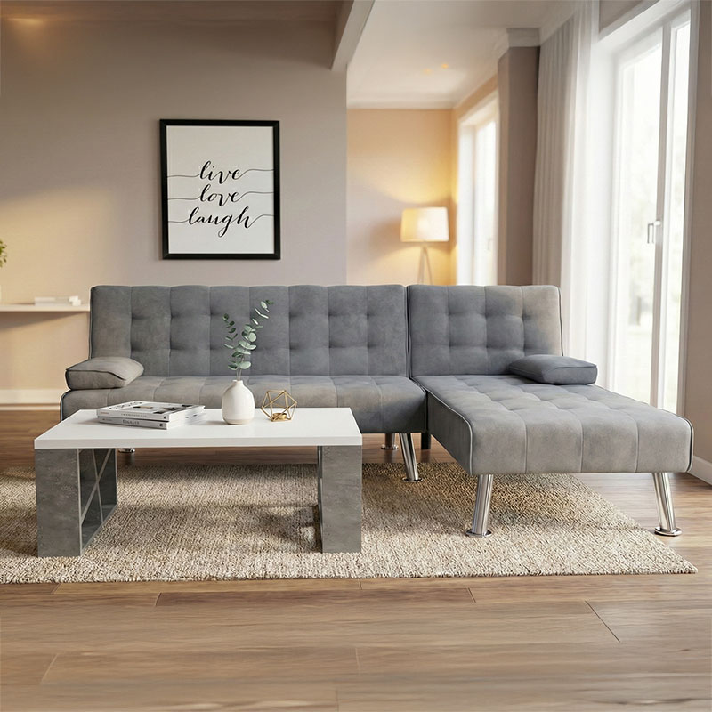 product_pako_035-000106 Γωνιακός καναπές-κρεβάτι αναστρέψιμος Brisk ύφασμα με ανθρακί απόχρωση 200x146x75εκ - Image 1